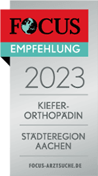 Focus Empfehlung 2023: Kieferorthopädin Statdregion Aachen